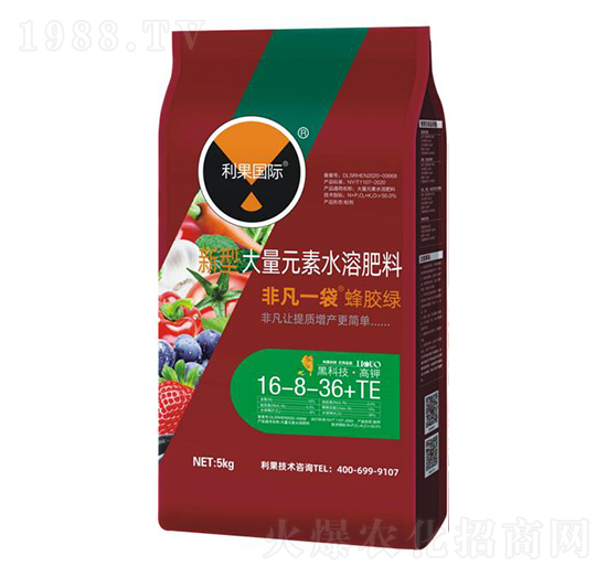 黑科技·高鉀大量元素水溶肥料16-8-36+TE-非凡一袋-利果國(guó)際