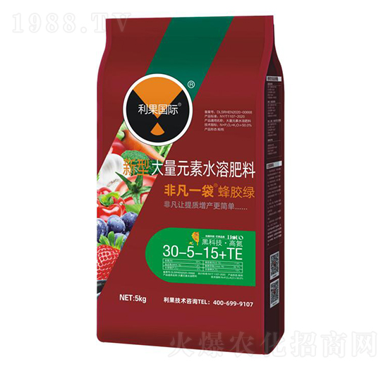 黑科技·高氮大量元素水溶肥料30-5-15+TE-非凡一袋-利果國際